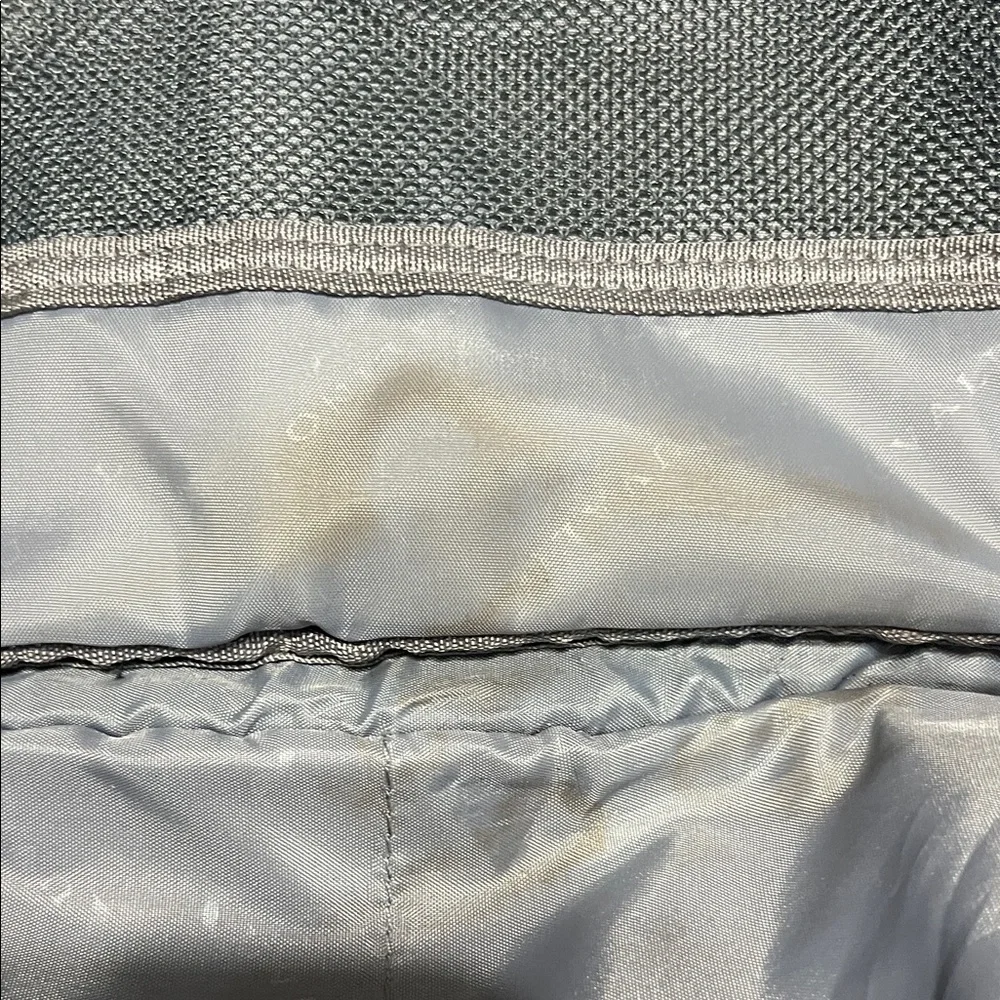 Black Diaper Bag with 16 pockets and Tan Accents